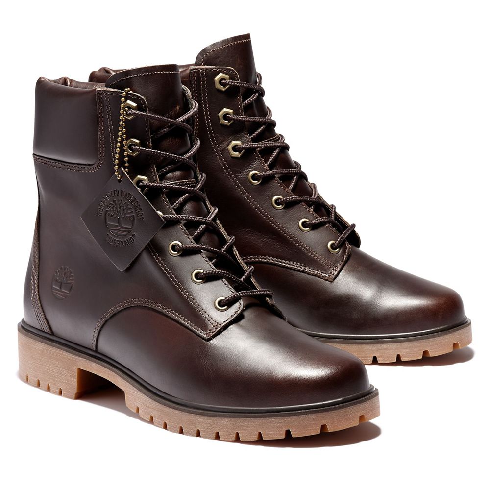 Timberland 6-Inch Μποτακια Γυναικεια Βαθυ Καφε - Jayne Waterproof Δερματινα - Greece 3198245-AW